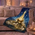 thumbnail image 6 of Peaceful decorative motif Starry Night Scene Doves Sheep, Festive decorative motif Scene, Warm Flannel Blanket for Living Room and Family Room, Art Lovers Christmas Gift, Festive Home Decor, 6 of 9