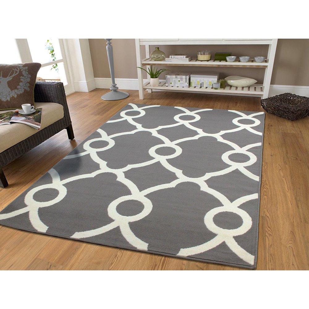 Ctemporary Grey & White Rug Area Rugs 8x10 Under 100 Moroccan Style