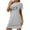 Gray, variant on HomeGardon Women's Sleepwear Nightgowns for Women,Fashion Print Medium Length Dress Oversized Short Nightgown Fashion Chest Print Short Sleeve Nightdress,S-XXL