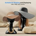 thumbnail image 4 of Professional Mannequin Head, Black Abstract Durable Multi-purpose Women Model Wig Stand Display, Suitable for Shaping and Displaying Hats, Hair Pieces, Wigs, Accessories and Jewelry, 4 of 5