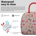 thumbnail image 3 of Flower Lunch Bag for Women Men Reusable Insulated Lunch Bags, Leakproof Cooler Food Lunch Tote Bag, Large Capacity Lunch Box for Work School Travel Picnic, 3 of 7