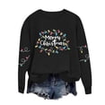 thumbnail image 2 of Aofany Christmas Sweatshirts for Women Merry Christmas Graphic Print Long Sleeve Shirts Xmas Crewneck Pullover Casual Blouse Tops, 2 of 7