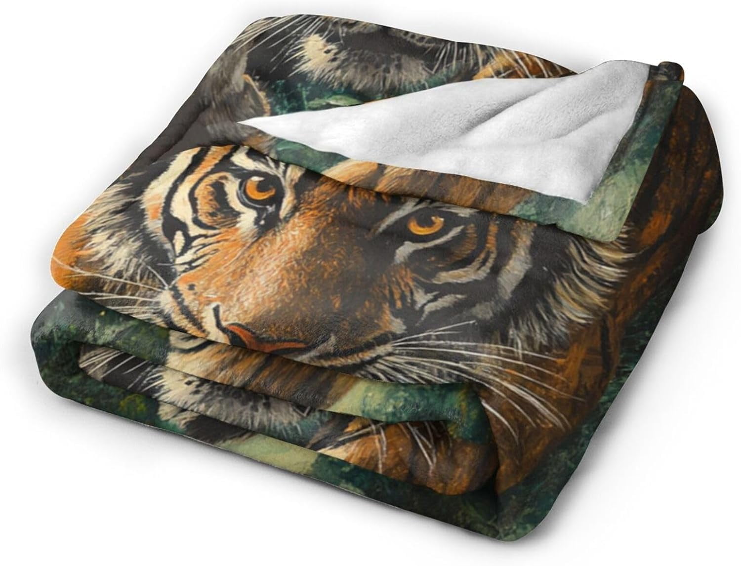 Tiger Blanket Soft Warm Tiger Fleece Plush Throw Blanket Tiger Gifts for Tiger Lover Cozy Flannel Bedding Stuff Wildlife Animal Decor Blanket for Girls Boys Kids Adults Women Bed Travel 60"x80"