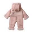thumbnail image 4 of BLVB Infant Toddler Snowsuit Cute Baby Newborn Winter Coat Warm Zip-Up Hooded Jumpsuit Fleece Rompers for Boys Girls(Pink,6-9 Months), 4 of 5
