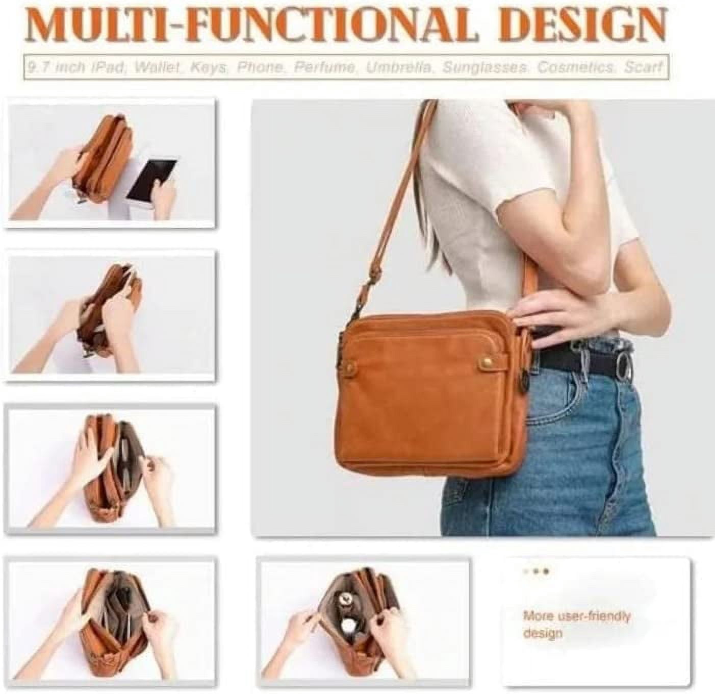 2023 New Crossbody Shoulder Bags And Clutches. Off-Crossbody Leather Shoulder Bags. Purse With Built In Wallet For Women.