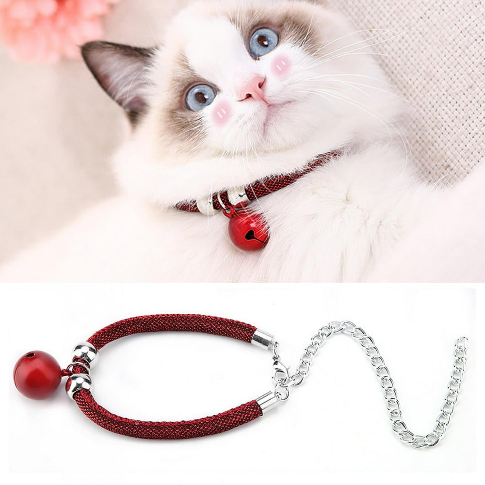 Mgaxyff Japanese Style Pets Necklace Nylon Accessory Kitten Supply Cat