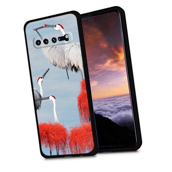 Cranes-168 Phone Case, Degined for Samsung Galaxy S10 Case Men Women, Flexible Silicone Shockproof Case for Samsung Galaxy S10