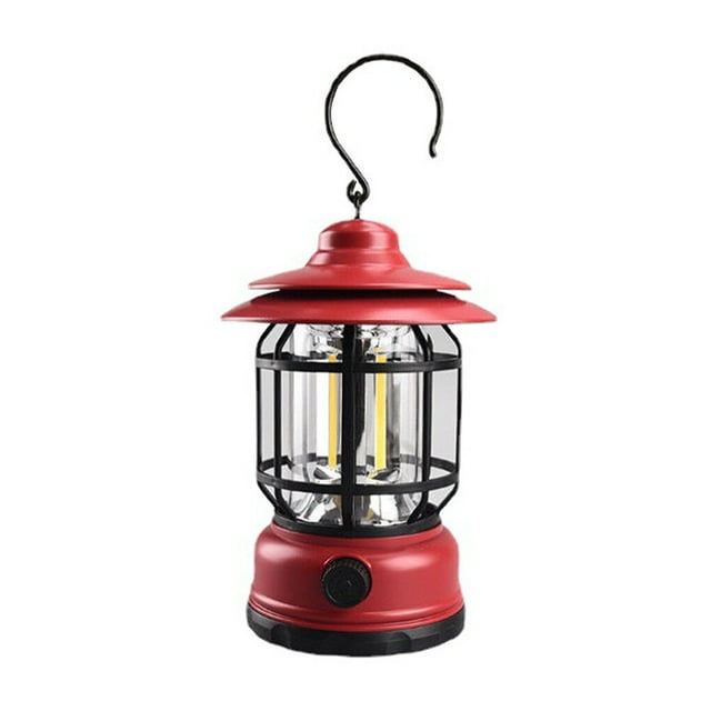 Xingzhi Lanterne Extérieure Suspendue Camping à Intensité Réglable Lampe de Tente Portable Pique-Nique à Piles Éclairage de Sentier Lampe de Nuit Rouge