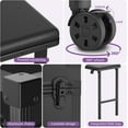 thumbnail image 3 of EasyinBeauty Rolling Portable Manicure Table with 3 Drawers, Lockable Makeup Train Case with Foldable Nail Desk, 3 of 7