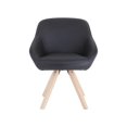 thumbnail image 2 of Lorell 68564 Natural Wood Legs Modern Guest Chair, 2 of 2