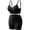 Black`, variant on 2 Piece Workout Sets for Women Halter Strappy Sports Bra with Seamless Ribbed Gym Yoga shorts Outfits Yellow,Free Size