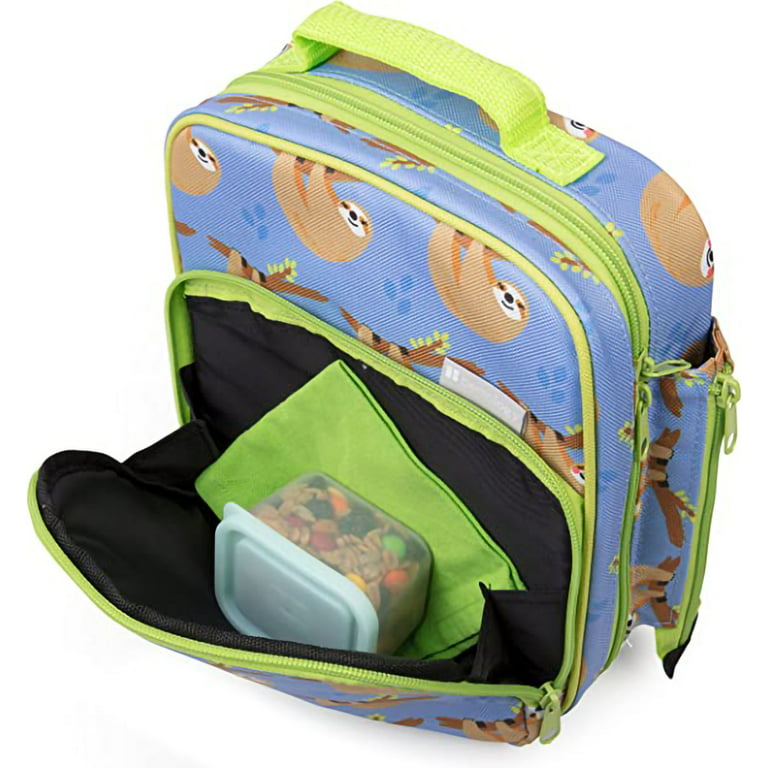 Bentology Lunch Bag & Box Set Girls, Insulated Bag, Sloth Design