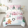 thumbnail image 2 of Castle Fairy Gingerbread Man 7-Piece Twin Bedding Sets for For Kids Children Boys Girls,Merry Christmas Bedding Comforter Set,Happy New Year Breathable Sheet Sets,Super Cozy Room Decor, 2 of 8