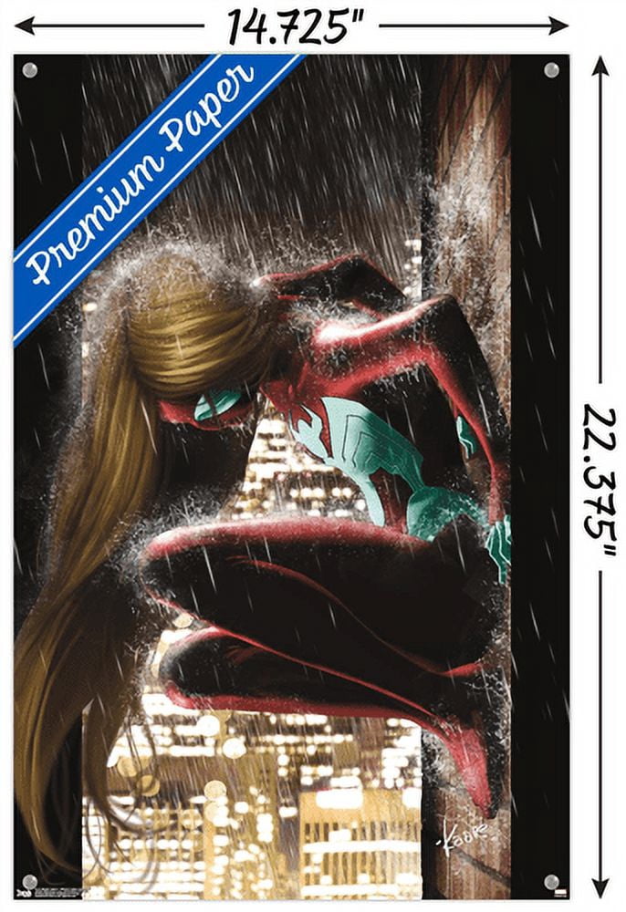 Marvel Comics - Spider-Woman - Ultimates Cover #5 Wall Poster with Push Pins, 14.725" x 22.375"