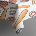 thumbnail image 3 of White Orange Baseball Gear Pattern Rectangle Tablecloth 60"x84",Waterproof Polyester Rectangle Table Cloth, Wipeable Spillproof Polyester Tablecloth for Dining, Camping, Indoor and Outdoor, 3 of 5