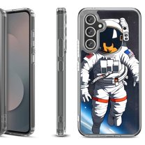 Shockproof Protective Phone Case Cover for Samsung Galaxy S25 FE, by OneToughShield - Astronaut