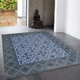 thumbnail image 6 of SAMURAI HOME Handloom Rugs 6x4 Feet | Non-Slip Floor Carpet | Indian Dhurrie Cotton Block Printed Non Shedding Area Rugs for Living Room, Bedroom, Hall, Office (Grey & Light Blue), 6 of 6