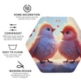 thumbnail image 3 of Fuzoiu Heart Sky Bird Couple Print Leather Coasters Set,Drink Coasters Set of 4,for Tabletop Protection, Durable PVC Coasters,Home Décor and Housewarming Gift-Hexagon, 3 of 6