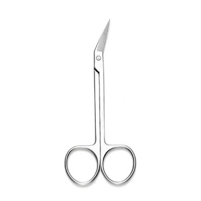 Tijeras pequeñas de acero inoxidable, tijeras para el vello de la nariz, tijeras para cejas, tijeras de belleza, tijeras para párpados dobles, tijeras para pestañas, tijeras para barba