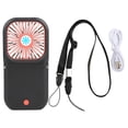 thumbnail image 1 of Portable Folding Mini Fan Hanging Desktop Fan USB Rechargeable for Home Outdoor SportsBlack, 1 of 11