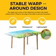 thumbnail image 4 of Green Easter Table Cloths for 6 Foot Rectangle Tables, Spring Floral Watercolor Eggs Pastoral Patio Waterproof Elastic Fitted Tablecloths, Washable Rectangular Table Cover for Camping, 4 of 8