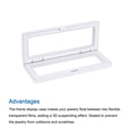 thumbnail image 4 of Uxcell Floating Frame Display Holder Stand Box for Necklace Bracelet White 9.06 x 2.76 x 0.79 inch, 4 of 5
