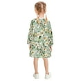 thumbnail image 3 of Girls' long-sleeved dress Lily White Girls' A-line dress with ribbed cuffs Soft and comfortable, 3 of 6