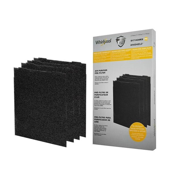 Prefiltro purificador de aire Whirlpool 8171434KS Whield, paquete de 4