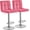 Velvet-pink, variant on Yunken Pink Bar Stools Set of 2, Adjustable Velvet Barstools, Modern Counter Height Swivel Stool with Bigger Base for Kitchen Island, Pink