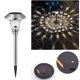 thumbnail image 1 of Lámpara solar Lámpara solar para césped Exterior Impermeable Acero inoxidable Vidrio LED Jardín Paisaje Luz Enchufe Lámpara Poste Luz, Plata, Luz blanca, 1 of 5