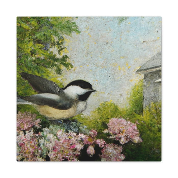 Chickadee in Rococo - Canvas