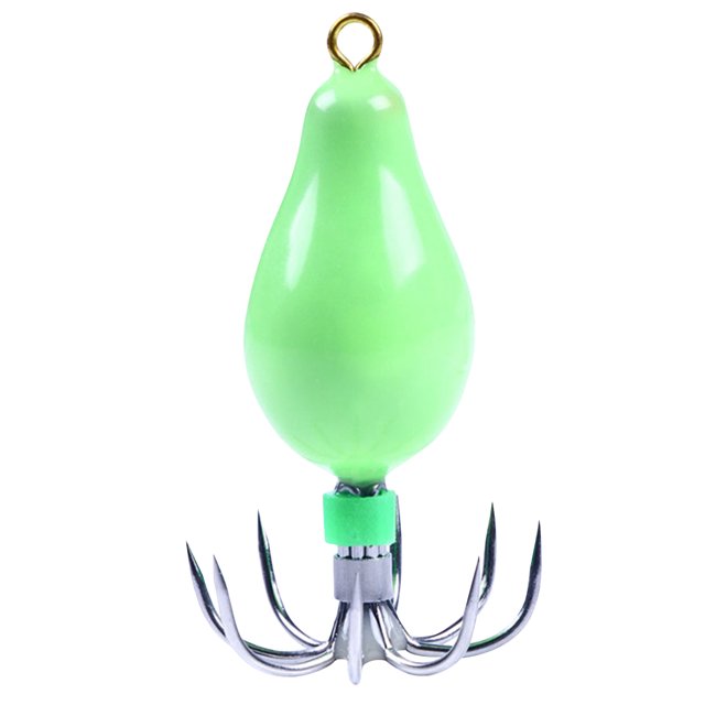 Cebo Pesca Luminoso Señuelos Pesca Fluorescentes Con Anzuelo Calamar (verde)