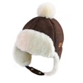 thumbnail image 1 of Gorro de invierno kakaforsa para bebé niño, cálido, de forro polar, de 6 a 2 años, color café, 1 of 6