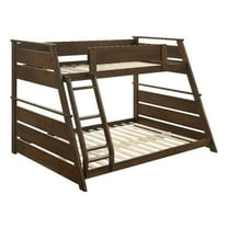 Holden Wood Veneer Twin Over Full Bunk Bed Walnut