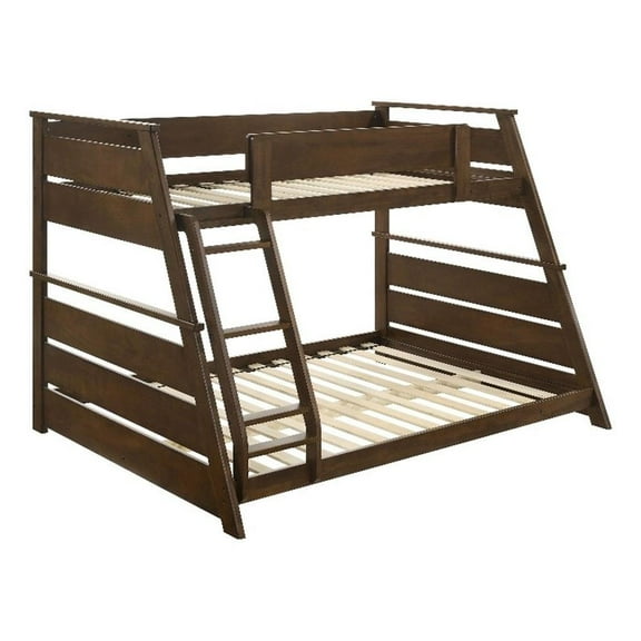 Holden Wood Veneer Twin Over Full Bunk Bed Walnut