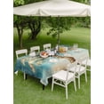 thumbnail image 5 of 60x102 Inch Outdoor Tablecloth with Umbrella Hole Zipper Rectangle Coastal Beach Tree Rectangular Tablecloths Outside Waterproof Summer Vintage Tropical Plant Patio Table Cloth Cover for Picnic Party, 5 of 8