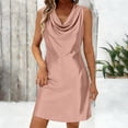 thumbnail image 1 of TaTaai Women's Sleeveless Cowl Neck Sequined Stretch Slim Fit Dress Elegant Glitter Party Prom Evening Casual Daily Wear Dress Gift, 1 of 8