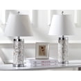 thumbnail image 4 of SAFAVIEH Diana 25 in. Clear Shell Table Lamp with White Polyester Shade, Set of 2, 4 of 7