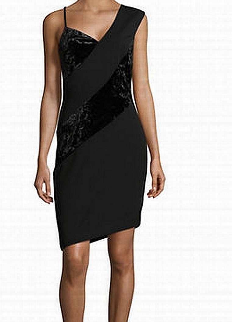 black crushed velvet dress