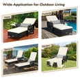 thumbnail image 4 of Patiojoy Chaise Longue d'Extérieur en Rotin Chaise de Patio Inclinable avec 6 Positions Dossier Réglable, 4 of 10