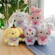 thumbnail image 3 of Llavero lindo promocional de los juguetes de peluche de los mosquetones de los llaveros del animado 3d de la historieta de Hello Kitty, 3 of 4