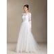 thumbnail image 3 of Vestido de novia Gilda Maxi de manga larga con encaje y malla, 3 of 6