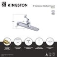 thumbnail image 5 of Kingston FB0571 Columbia One-Handle 3-Hole 8" Centerset Kitchen Faucet in Polished Chrome, 5 of 5