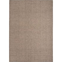 Nourison Home 841491138847 6 x 9 ft. Tulum Rectangle Basket Weave Solid Indoor & Outdoor Area Rug, Brown