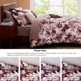 thumbnail image 4 of Amberspace Floral 7-piece Bed in a Bag Queen Comforter Set with Sheets,Purple Willow Leaf, 4 of 8