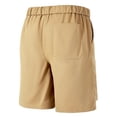thumbnail image 6 of Havenre Mens Cargo Twill Cargo Shorts Lightweight Drawstring Stretch Elastic Waist Casual Knee Length Work Short with Multi-Pockets Khaki M, 6 of 10