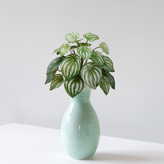 Allstate Peperomia Watermelon Leaves Artificial Spray  - 12" - Green