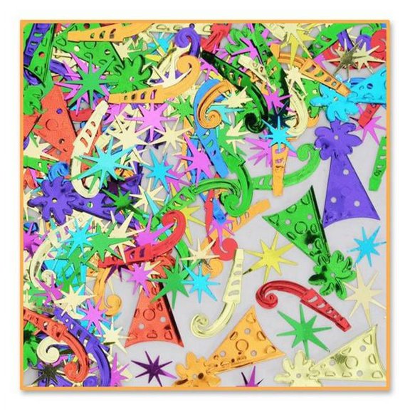 Beistle Party Fun Themed Cutout Plastic Confetti, 1 Pack, Multicolored