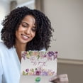 thumbnail image 6 of Tree-Free Greetings Thank You Greeting Card 12 Pack, 4x6, Purple Floral Wedding (TK61331), 6 of 7