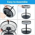 thumbnail image 6 of Lazy Susan Organizer 2 Tier Turntable 10 inch, BOIVSHI Rotating Spice Racks for Pantry Cabinet Cupboard Organizer Table Black, 6 of 9